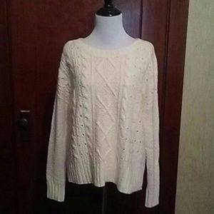 NEW Ivory Cable Knit Sweater